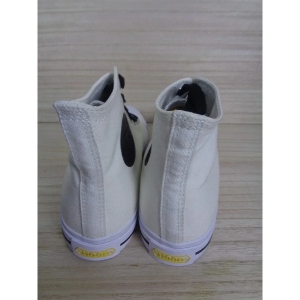 Mitchell & Ness Hood Rocket 55 High Cut White Canvas‎ Sneaker Men 5.5 Women 7.5
